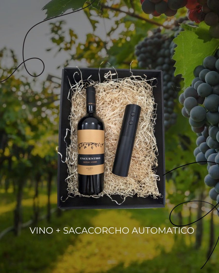 Box Vino + Sacacorcho Automático